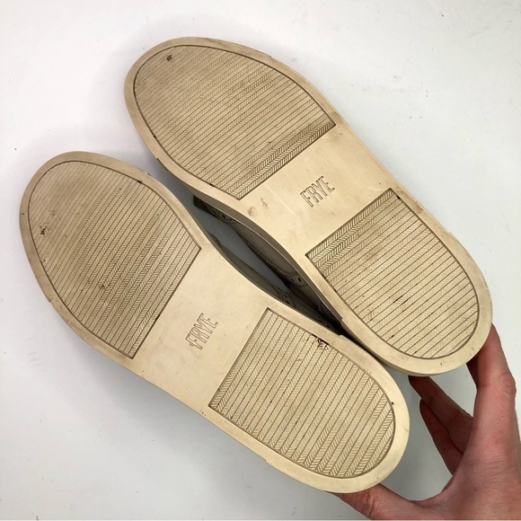 Frye Gemma Keltie sneakers grey nubuck suede fringe buckle wingtip size 9 - Picture 8 of 10